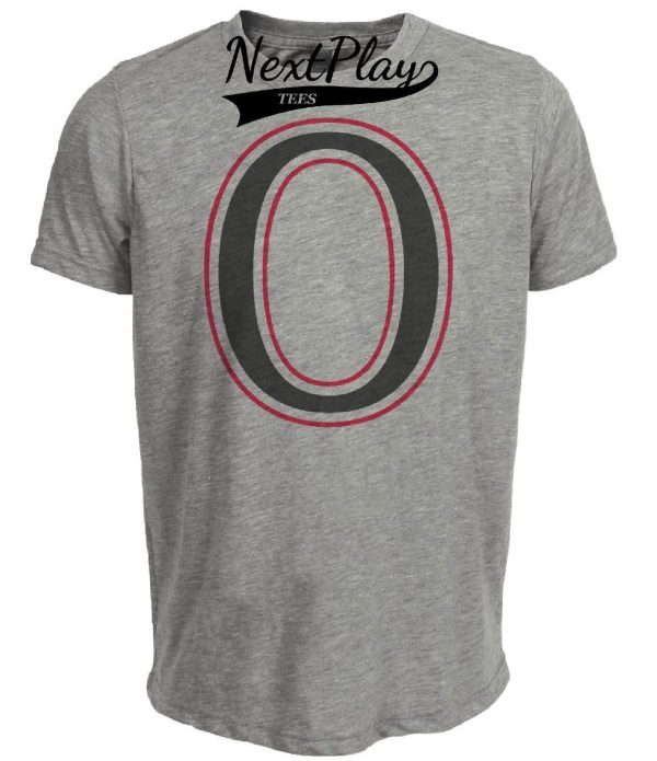 Ottawa Senators Retro Hockey 1917 Artwork Heather Gray Sublimated T-Shirt