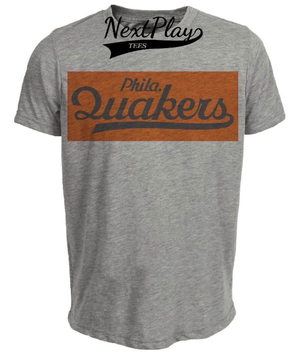 Philadelphia Quakers Retro Hockey 1931 Artwork Heather Gray Sublimated T-Shirt