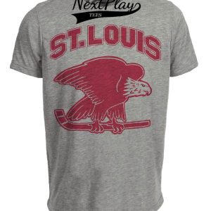 St. Louis Eagles Retro Hockey 1934 Artwork Heather Gray Sublimated T-Shirt