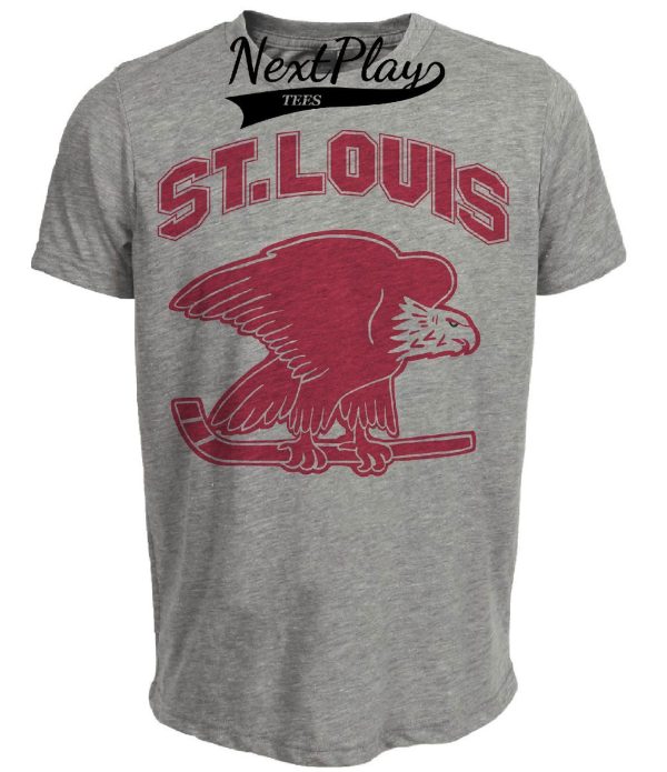 St. Louis Eagles Retro Hockey 1934 Artwork Heather Gray Sublimated T-Shirt