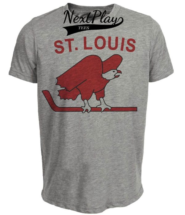 St. Louis Eagles Retro Hockey 1935 Artwork Heather Gray Sublimated T-Shirt