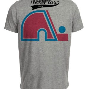 Quebec Nordiques Retro Hockey 1985 Artwork Heather Gray Sublimated T-Shirt