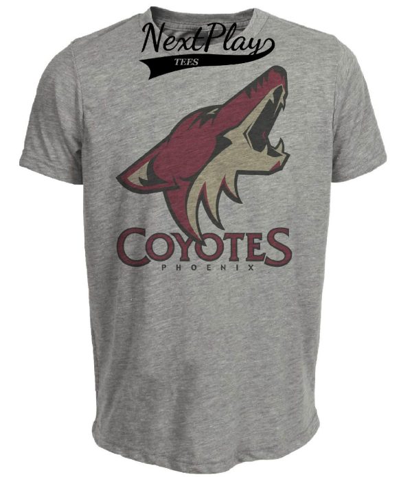 Phoenix Coyotes Retro Hockey 1997 Artwork Heather Gray Sublimated T-Shirt