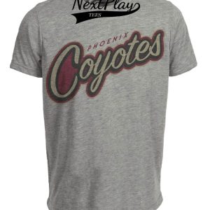 Phoenix Coyotes Retro Hockey 1998 Artwork Heather Gray Sublimated T-Shirt