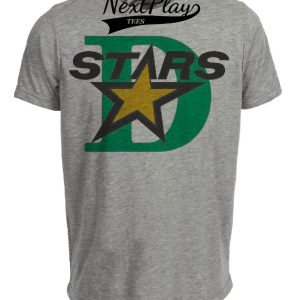 Dallas Stars Retro Hockey 1993 Artwork Heather Gray Sublimated T-Shirt