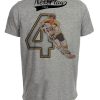 Boston Bruins Retro Bobby Orr Hockey 1972 Artwork Heather Gray Sublimated T-Shirt