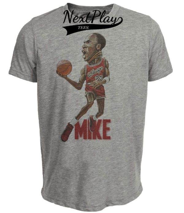 Chicago Bulls Retro Michael Air Jordan Rookie Year Basketball 1986 Artwork Heather Gray Sublimated T-Shirt