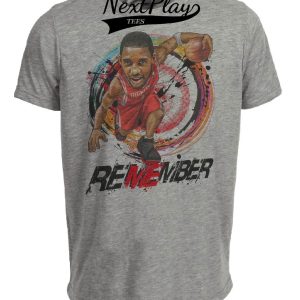 Houston Rockets Retro Tracy McGrady Basketball Artwork Heather Gray Sublimated T-Shirt