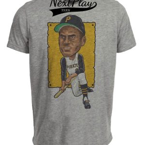 Pittsburgh Pirates Retro Roberto Clemente Baseball 1959 Artwork Heather Gray Sublimated T-Shirt