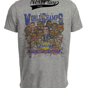 Los Angeles Lakers Retro World Champs Basketball 1987 Artwork Heather Gray Sublimated T-Shirt