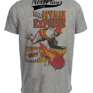 Houston Astros Retro Nolan Ryan Baseball 1981 Artwork Heather Gray Sublimated T-Shirt