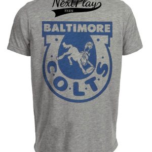 Baltimore Colts Retro Football 1955 Artwork Heather Gray Sublimated T-Shirt
