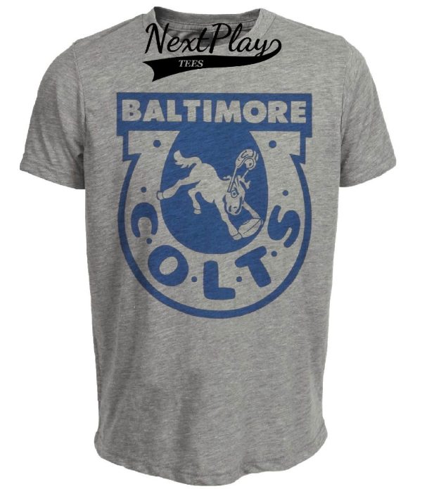 Baltimore Colts Retro Football 1955 Artwork Heather Gray Sublimated T-Shirt