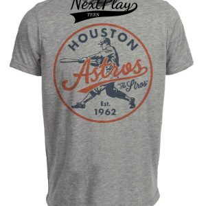Houston Astros Retro Baseball 1962 Artwork Heather Gray Sublimated T-Shirt