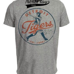 Detroit Tigers Retro Baseball 1894 Artwork Heather Gray Sublimated T-Shirt