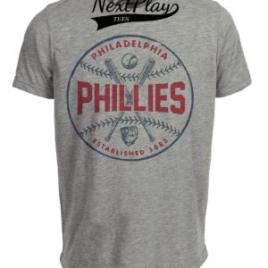 Philadelphia Phillies Vintage Baseball 1883 Artwork Heather Gray Sublimated T-Shirt
