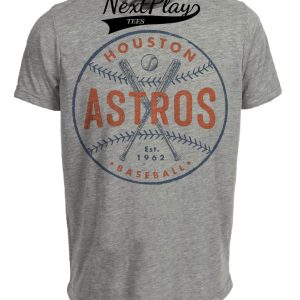 Houston Astros Retro Baseball 1962 Artwork Heather Gray Sublimated T-Shirt