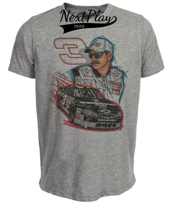 Dale Earnhardt Retro Racing 1989 Artwork Heather Gray Sublimated T-Shirt