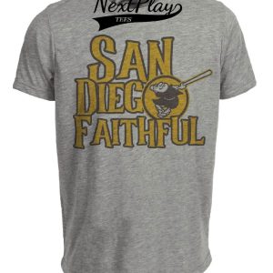 San Diego Padres Retro Faithful Baseball 1978 Artwork Heather Gray Sublimated T-Shirt
