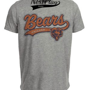 Chicago Bears Retro Football 1985 Artwork Heather Gray Sublimated T-Shirt