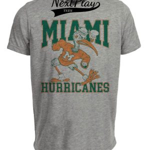 Miami Hurricanes Retro 1985 Artwork Heather Gray Sublimated T-Shirt