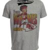 Kansas City Chiefs Retro Patrick Mahomes Football Artwork Heather Gray Sublimated T-Shirt
