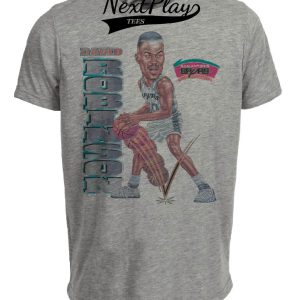 San Antonio Spurs Retro David Robinson Basketball 1989 Artwork Heather Gray Sublimated T-Shirt
