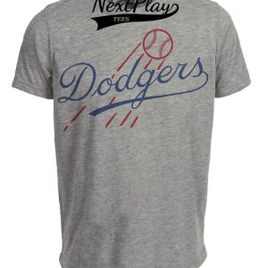Brooklyn Dodgers Retro Baseball 1955 Artwork Heather Gray Sublimated T-Shirt