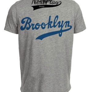 Brooklyn Dodgers Retro Baseball 1952 Artwork Heather Gray Sublimated T-Shirt