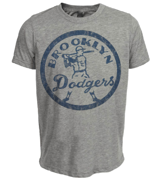 Brooklyn Dodgers Retro Baseball 1948 Artwork Heather Gray Sublimated T-Shirt