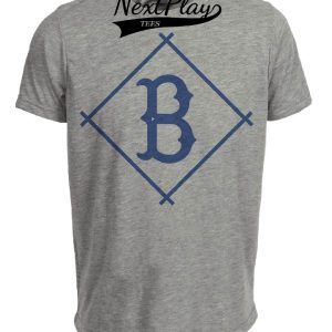 Brooklyn Dodgers Retro Baseball 1910 Artwork Heather Gray Sublimated T-Shirt