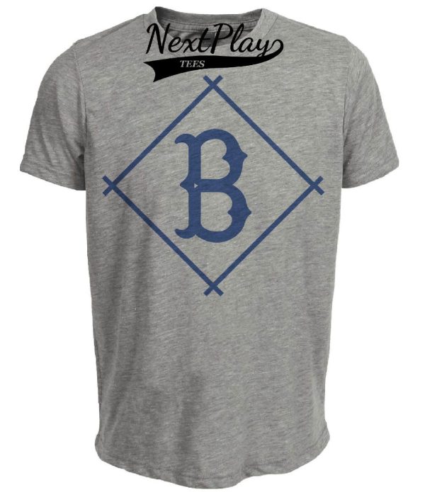 Brooklyn Dodgers Retro Baseball 1910 Artwork Heather Gray Sublimated T-Shirt