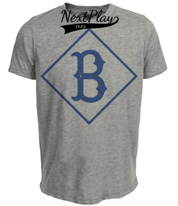 Brooklyn Dodgers Retro Baseball 1912 Artwork Heather Gray Sublimated T-Shirt