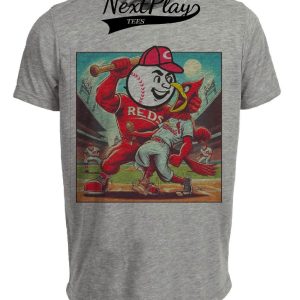 Cincinnati Reds vs. St. Louis Cardinals Retro Rivalry Baseball 1992 Artwork Heather Gray Sublimated T-Shirt