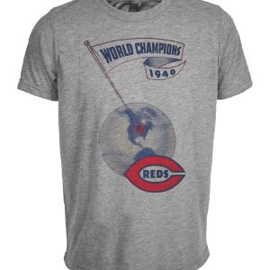 Cincinnati Reds Retro World Champions Baseball 1940 Artwork Heather Gray Sublimated T-Shirt