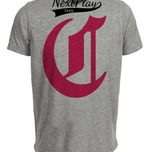 Cincinnati Reds Retro Baseball 1890 Artwork Heather Gray Sublimated T-Shirt