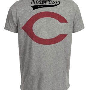 Cincinnati Reds Retro Baseball 1957 Artwork Heather Gray Sublimated T-Shirt