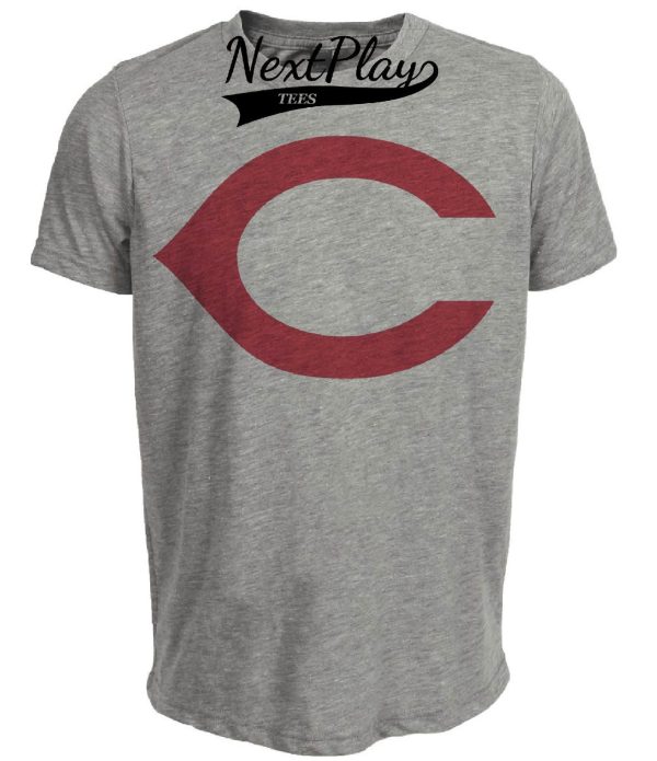 Cincinnati Reds Retro Baseball 1957 Artwork Heather Gray Sublimated T-Shirt