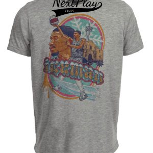 San Antonio Spurs Retro George Ice Man Gervin Basketball 1981 Artwork Heather Gray Sublimated T-Shirt