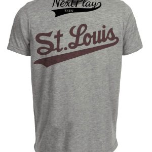 St. Louis Browns Retro Baseball 1941 Artwork Heather Gray Sublimated T-Shirt