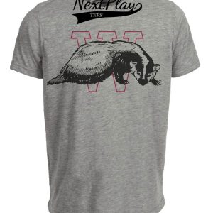 Wisconsin Badgers Retro 1936 Artwork Heather Gray Sublimated T-Shirt