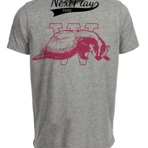 Wisconsin Badgers Retro 1937 Artwork Heather Gray Sublimated T-Shirt