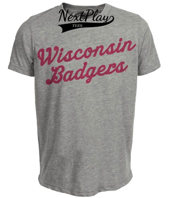Wisconsin Badgers Retro 1961 Artwork Heather Gray Sublimated T-Shirt