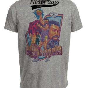Los Angeles Lakers Retro Wilt Chamberlain Basketball 1972 Artwork Heather Gray Sublimated T-Shirt