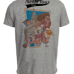 New York Knicks Retro Earl The Pearl Monroe Basketball 1972 Artwork Heather Gray Sublimated T-Shirt
