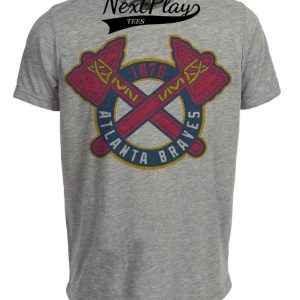 Atlanta Braves Retro Baseball Established 1876 Artwork Heather Gray Sublimated T-Shirt