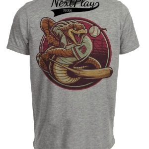 Arizona Diamondbacks Vintage Mascot Mania Baseball Artwork Heather Gray Sublimated T-Shirt