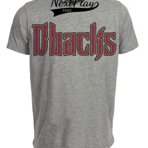 Arizona Diamondbacks Retro Jersey Away Lettering Baseball Artwork Heather Gray Sublimated T-Shirt
