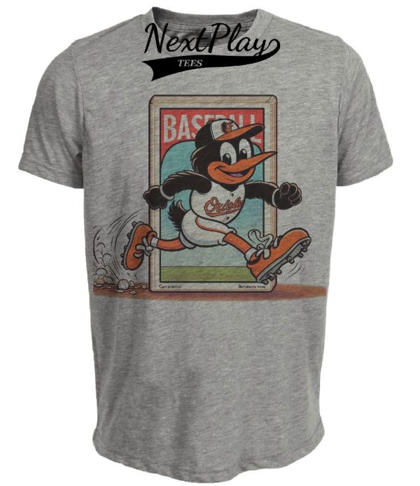 Baltimore Orioles Retro Baseball 1982 Artwork Heather Gray Sublimated T-Shirt