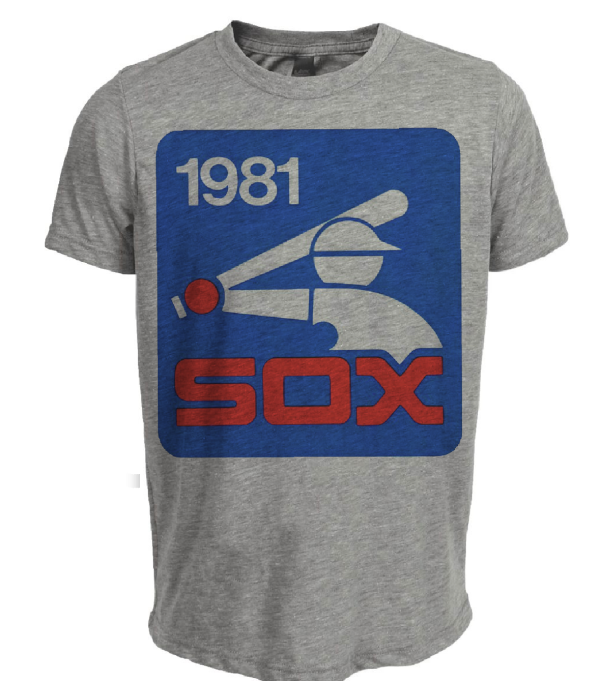 Chicago White Sox Retro Baseball 1981 Artwork Heather Gray Sublimated T-Shirt